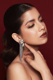 Aretes largos cortina con cristales