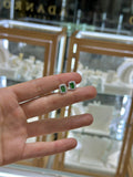 Broquel tsavorita y bisel brillantes 14K