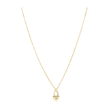Collar corazón candado plata