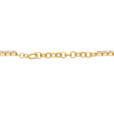Pulsera plata amarilla circonias 14K
