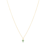 Collar plata cruz mini circonias