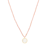 Collar piedras medalla madre perla busto Guadalupe