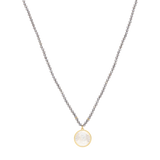 Collar piedras medalla madre perla busto Guadalupe