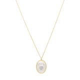 Collar medalla oval Sagrado Corazon