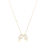 Escapulario plata Virgen del Carmen, Sagrado Corazón y dijes colgantes