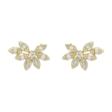 Ear climber multishape marquises circonias plata