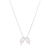 Escapulario plata Virgen del Carmen, Sagrado Corazón y dijes colgantes