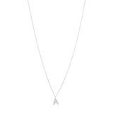 Collar inicial mini circonias blancas plata