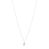 Collar inicial mini circonias blancas plata