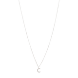 Collar inicial mini circonias blancas plata