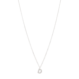 Collar inicial mini circonias blancas plata