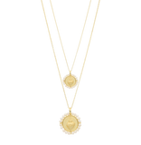 Collar medalla perlas Sagrado Corazón plata