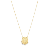 Collar Guadalupe con la luna circonias plata