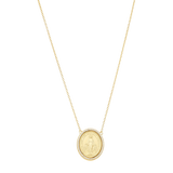 Collar medalla Guadalupe con bisel de circonias