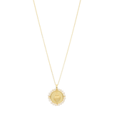 Collar medalla perlas Sagrado Corazón plata