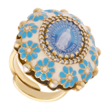 Anillo Guadalupe ágata esmaltado plata