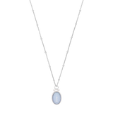 Collar Guadalupe ágata plata
