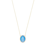 Collar Milagrosa ágata y circonias plata