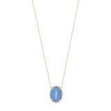 Collar Guadalupe ágata y circonias plata