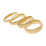 Argollas sólidas lisas 14K