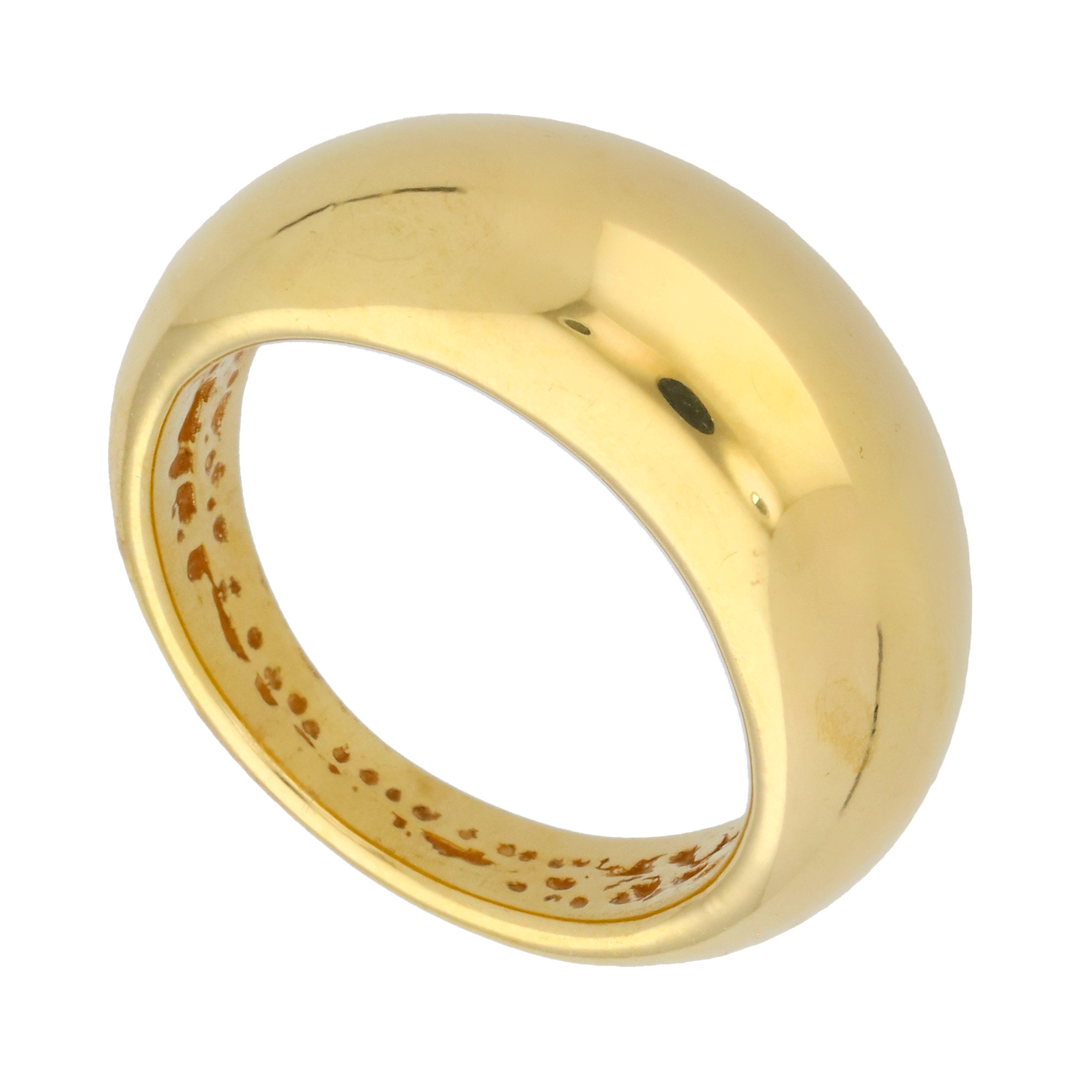 Anillo cabuchón hueco 14K