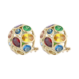 Aretes circonias colores 14K