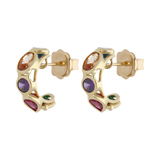 Arracadas circonias colores 14K