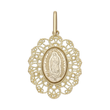 Medalla Guadalupe filigrana 14K