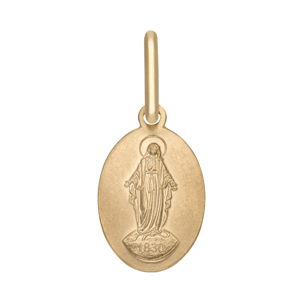 Medalla Milagrosa oval 14K
