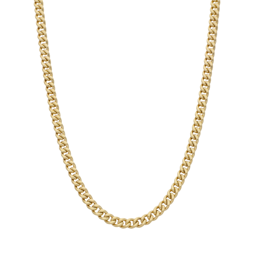 Cadena barbada 14K