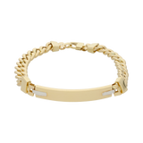 Esclava barra bicolor 14K