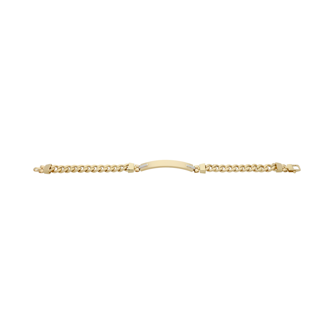 Esclava barra bicolor 14K