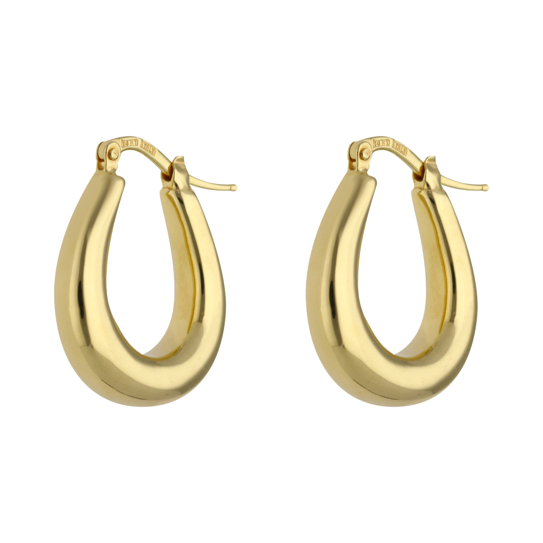 Arracadas huecas 14K