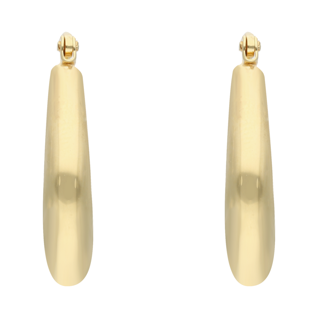 Arracadas huecas 14K
