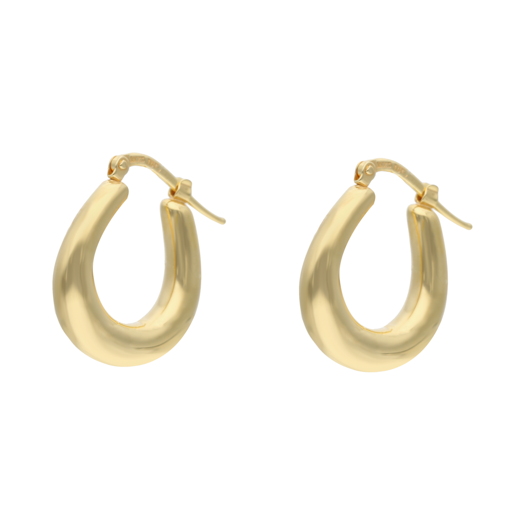 Arracadas huecas 14K