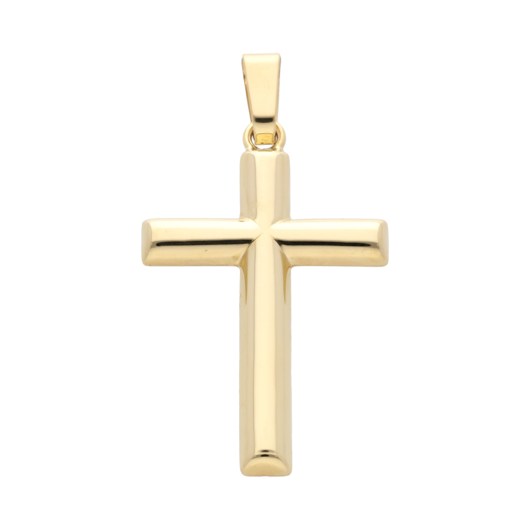 Cruz larga lisa 14K