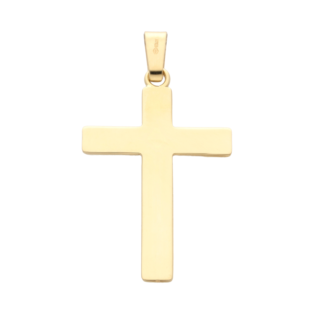 Cruz larga lisa 14K