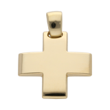Cruz solida oro amarillo 14K