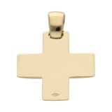 Cruz solida oro amarillo 14K