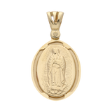 Medalla oval Guadalupe 14K