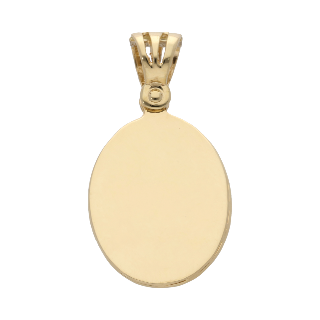 Medalla oval Guadalupe 14K