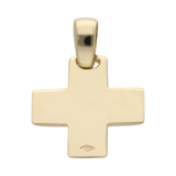 Cruz solida oro amarillo 14K