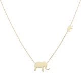 Collar elefantes 14K