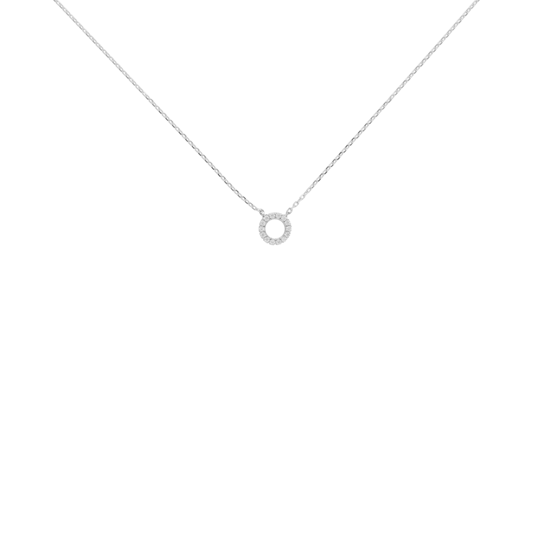 Collar circulo circonias 14K