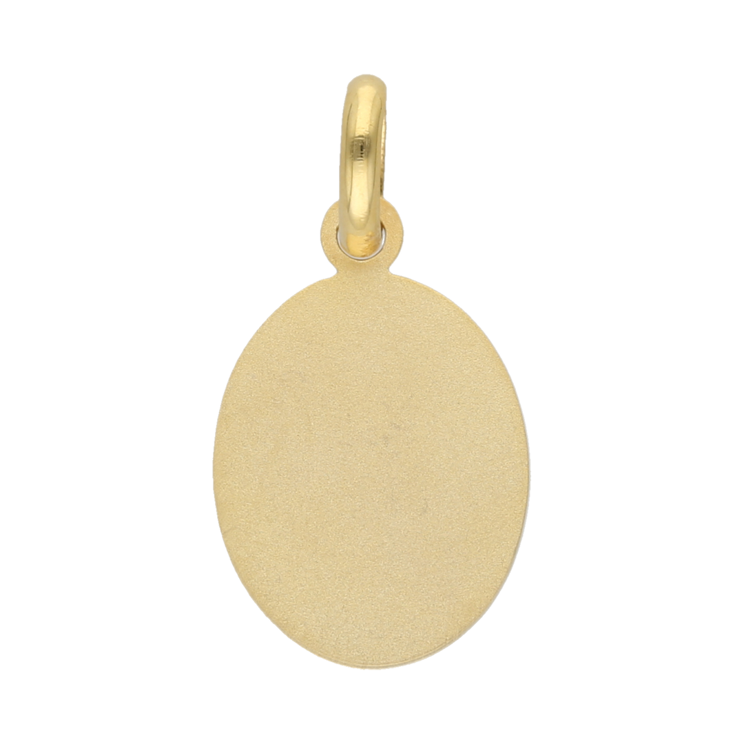 Medalla oval busto Guadalupe 14K