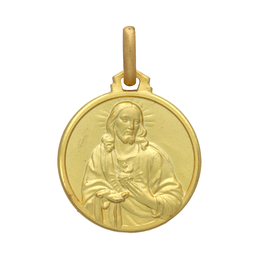Escapulario Virgen de Guadalupe oro amarillo 14K