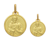 Escapulario Virgen del Carmen oro amarillo 14K