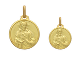 Escapulario Virgen de Guadalupe oro amarillo 14K