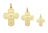 Cruz escapulario oro amarillo 14K