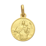 Escapulario Virgen del Carmen oro amarillo 14K